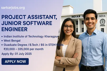 IIT Kharagpur Project Assistant Junior Software Engineer Recruitment Banner SarkarJobs.org